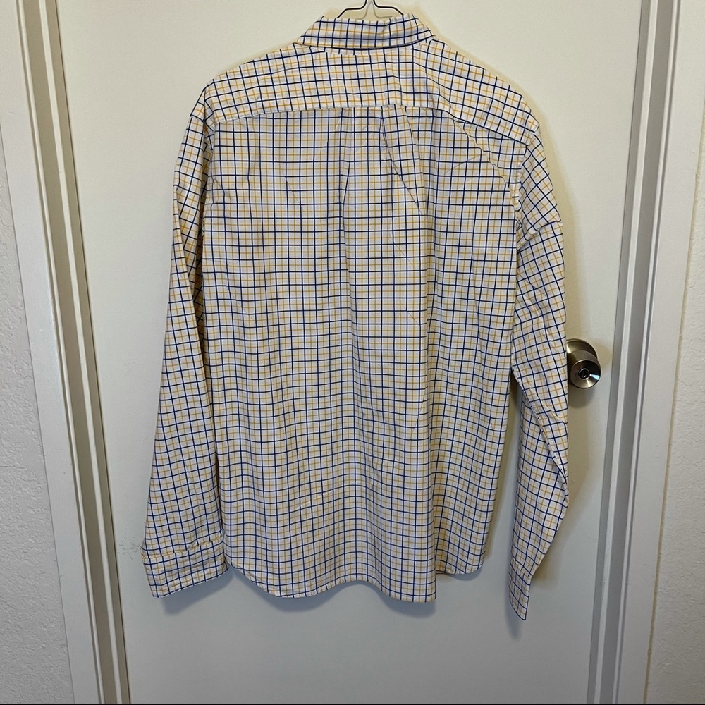 J. Crew Shirt Men’s Size L, Blue Yellow - Picture 3 of 13